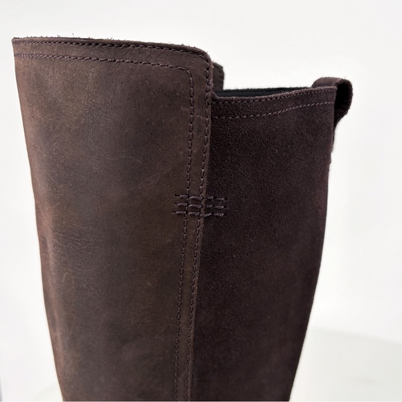 SOREL | Cate Tall Leather Block Heel Boots in Blackened Brown | 8.5 - Picture 9 of 14